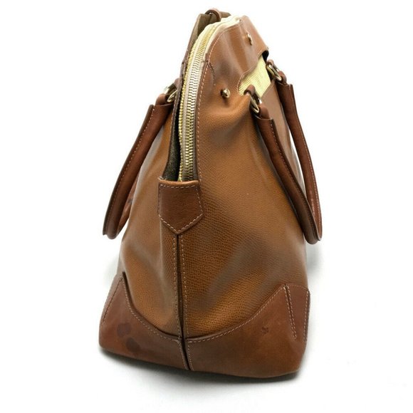 FURLA Shoulder Bag Hand Bag Canvas / Leather Brown - Picture 7 of 10